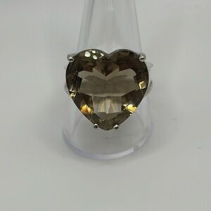 Elegant Murano 925 Silver Heart Ring